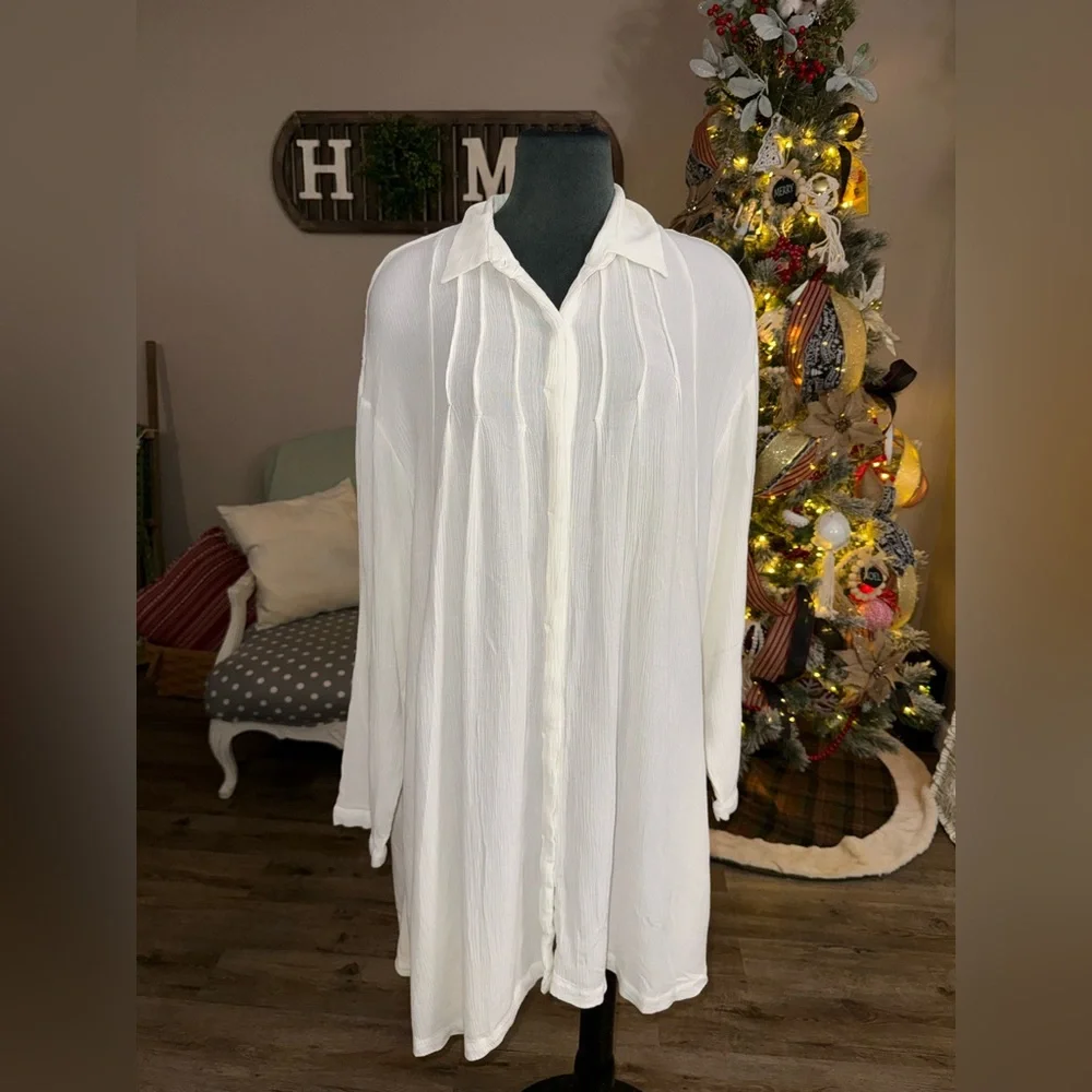 Free People • Oversized Button Down Shirt Dress